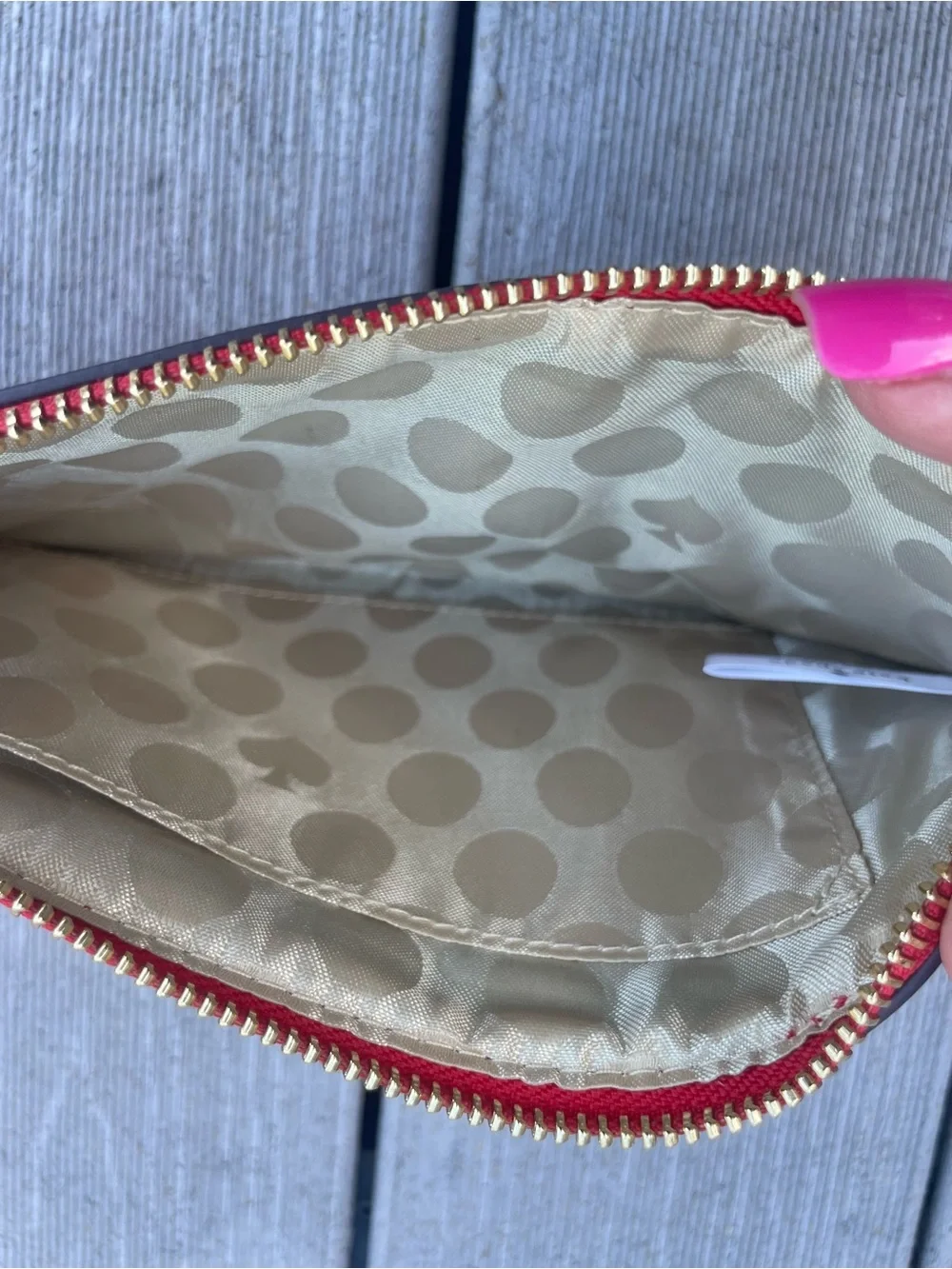 Rare Kate Spade RED colorful Toucan bird wristlet Clutch NWOT